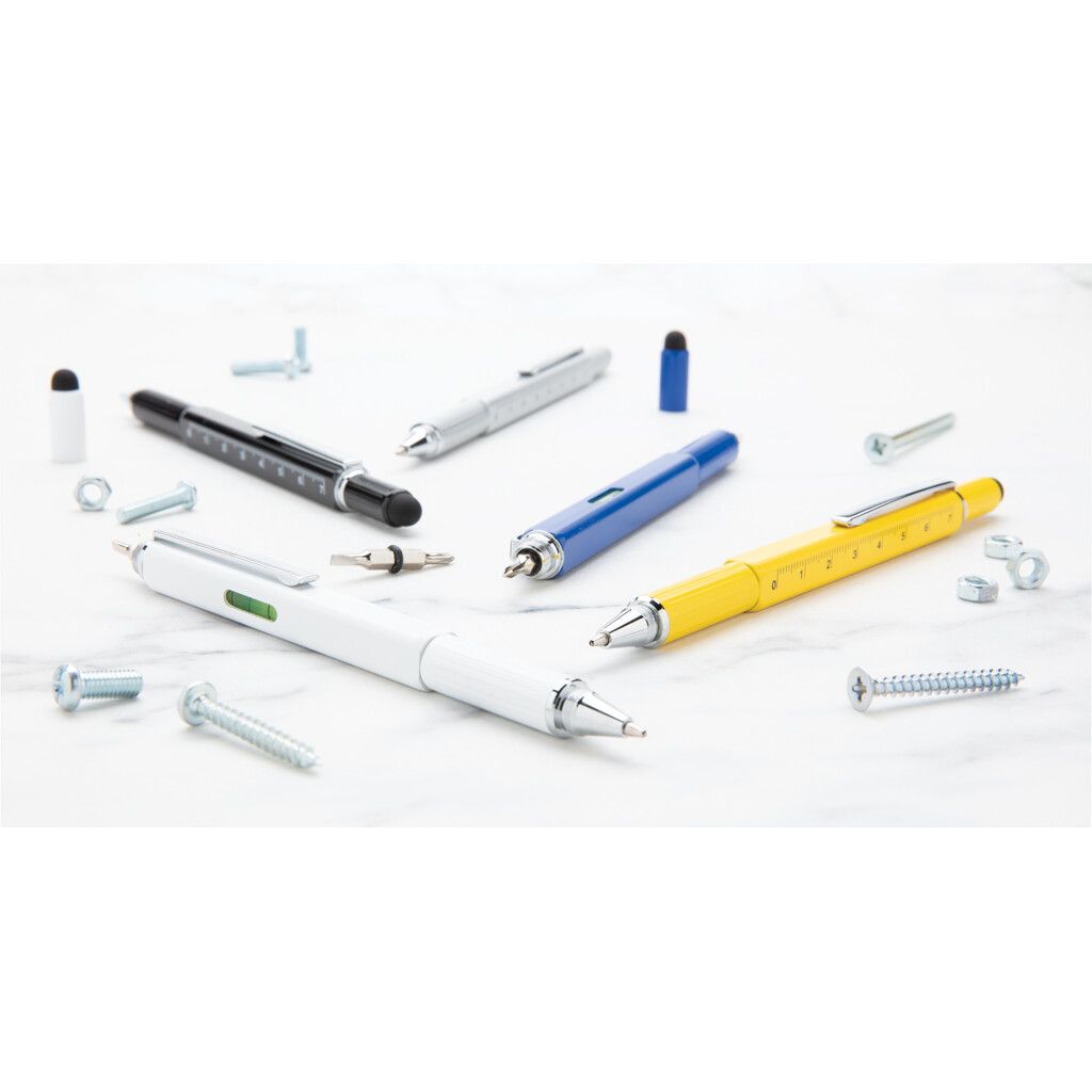 5-in-1 Aluminium Tool-Stift - grau-323