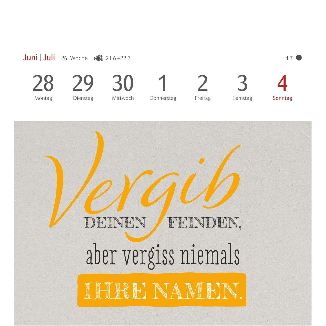 Typo-Sprüche-Kalender Postkartenkalender-769