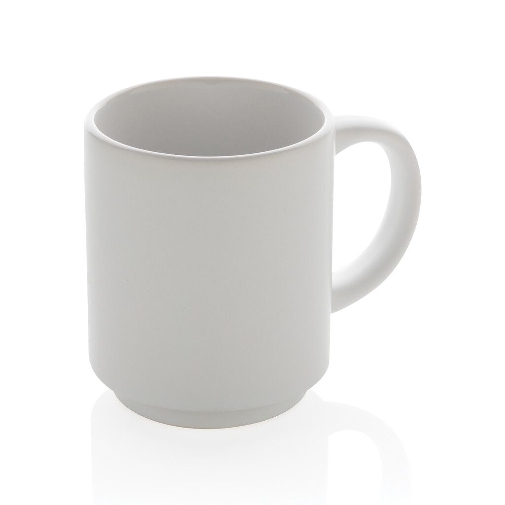 Stapelbare Keramiktasse, 180ml - weiß-776