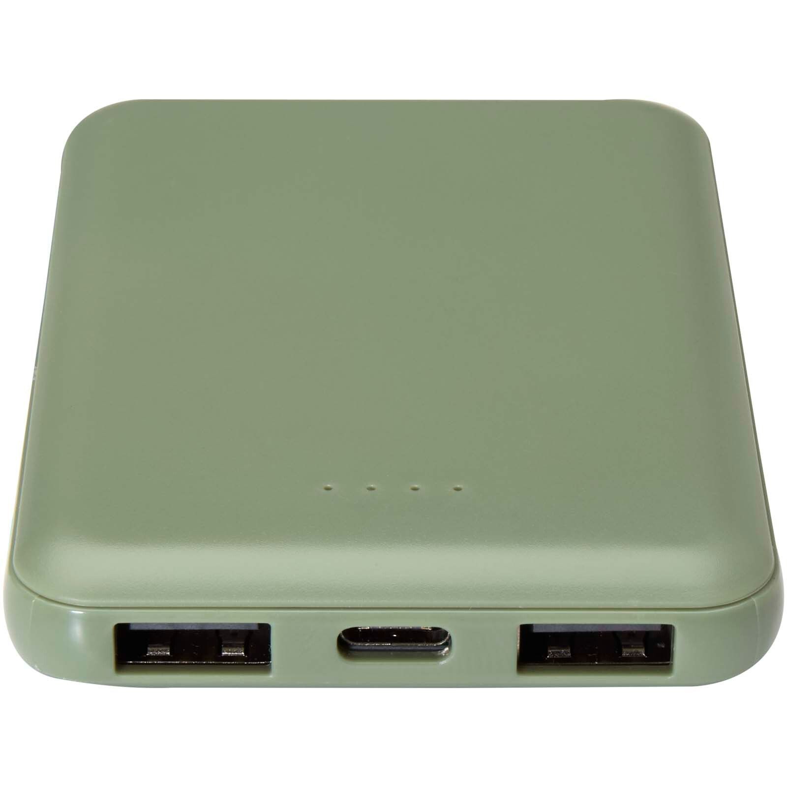Asama 5000 mAh Typ-C Powerbank aus recyceltem Kunststoff - heather grün-740