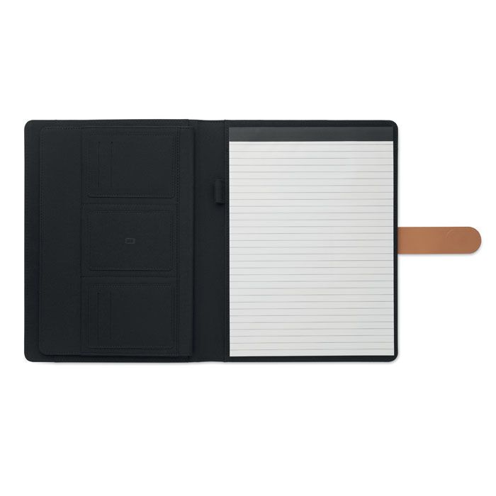 DIN A4 Konferenzmappe RPET FAUX - schwarz-873