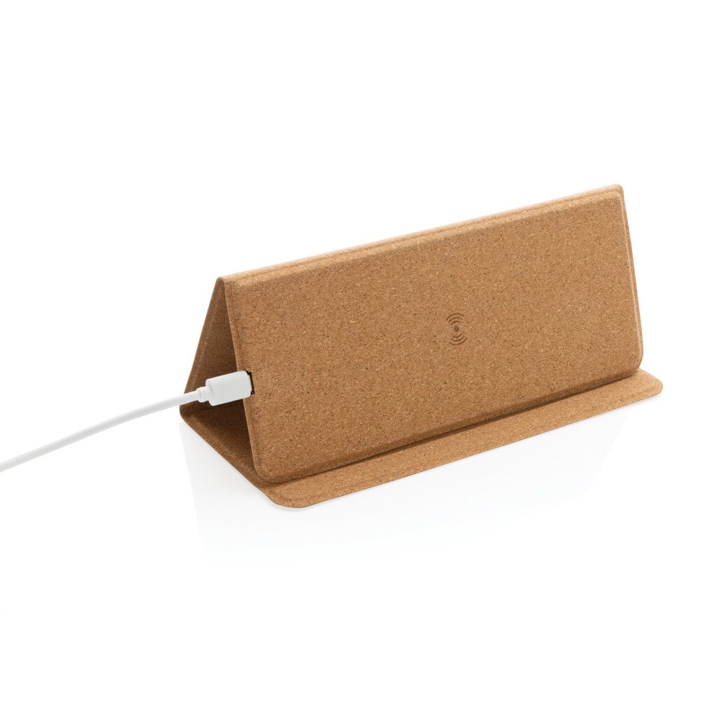 Wireless 10W Kork-Mauspad mit Ladefunktion und Ständer - braun-93