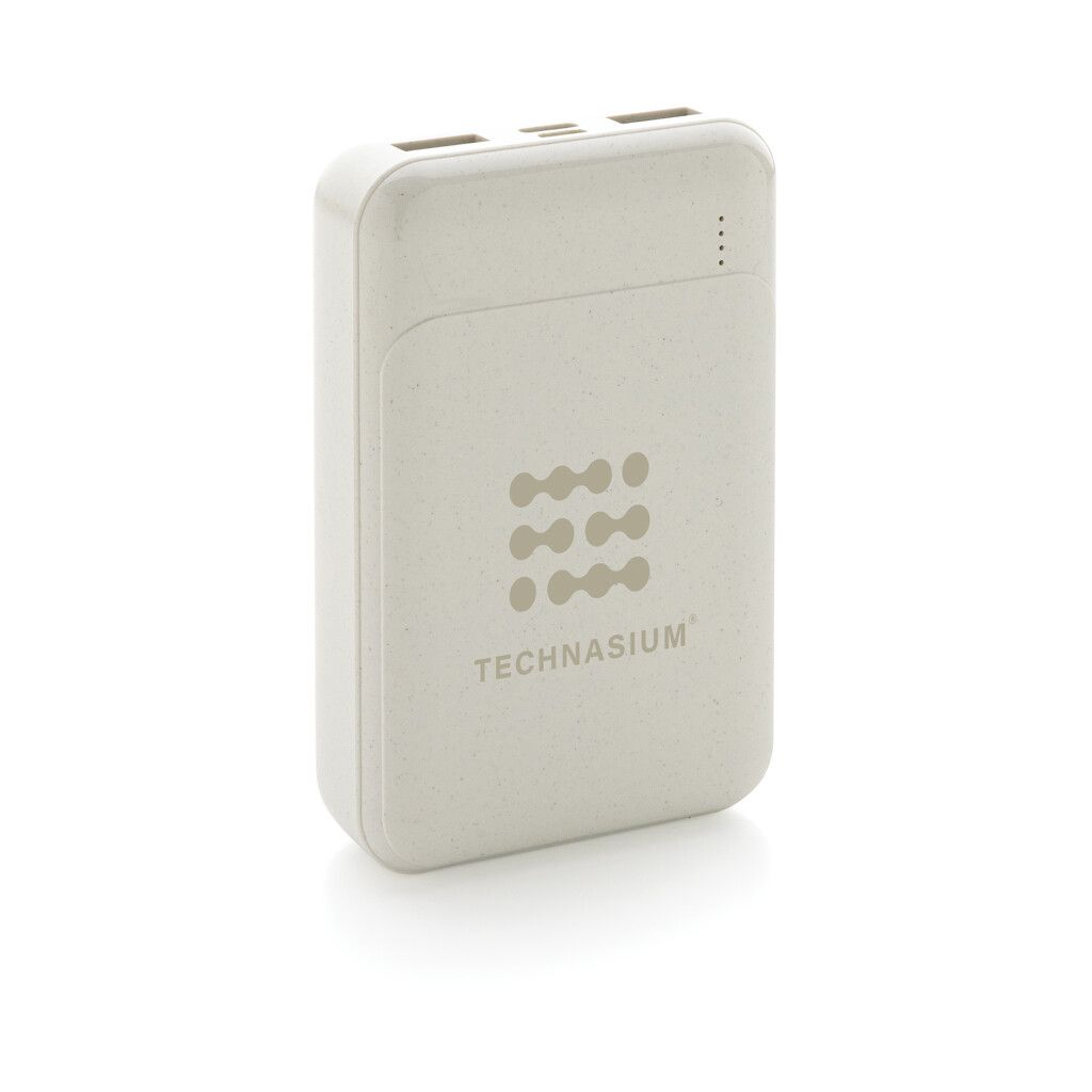 10.000 mAh Powerbank aus RCS Standard recyceltem Kunststoff - weiß-605