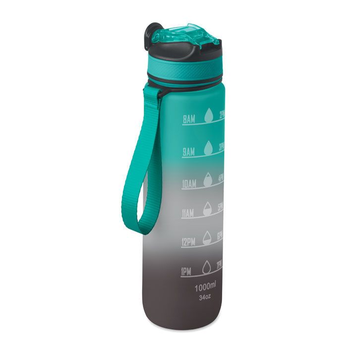 Sport-Trinkflasche RPET 1L ACTIVATE - schwarz - blau-634