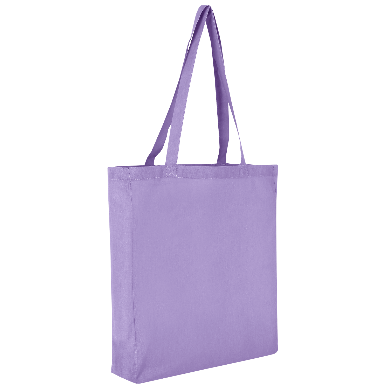 Baumwolltasche - lange Henkel & Boden- und Seitenfalte - lavendel-149