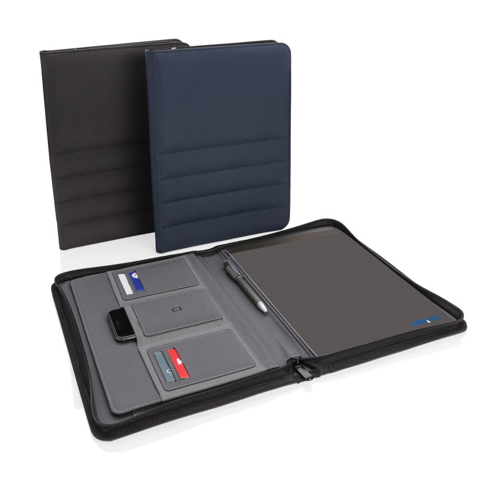 Impact AWARE™ RPET A4 Portfolio mit Reißverschluss - anthrazit-916