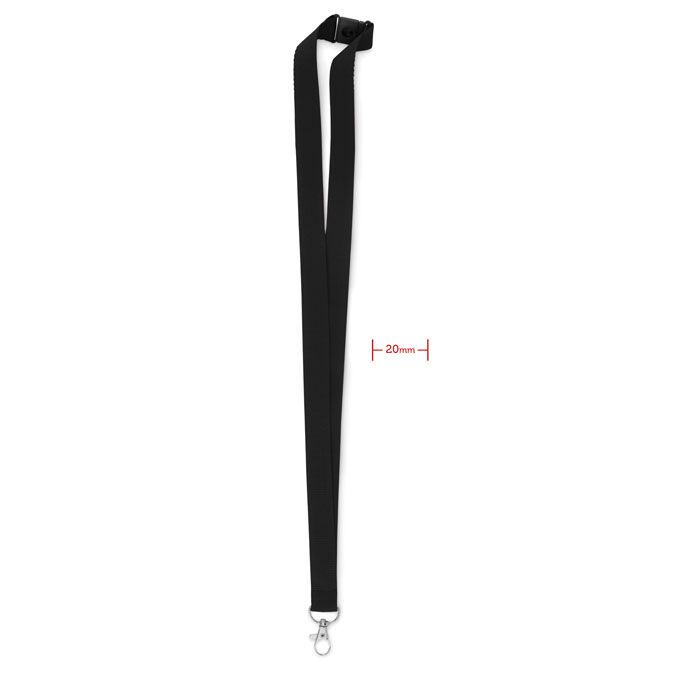 Lanyard mit Karabiner 20mm PANY - schwarz-246