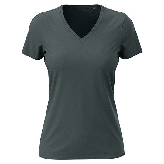 Classic-T V-Neck Women - slate grey solid-793