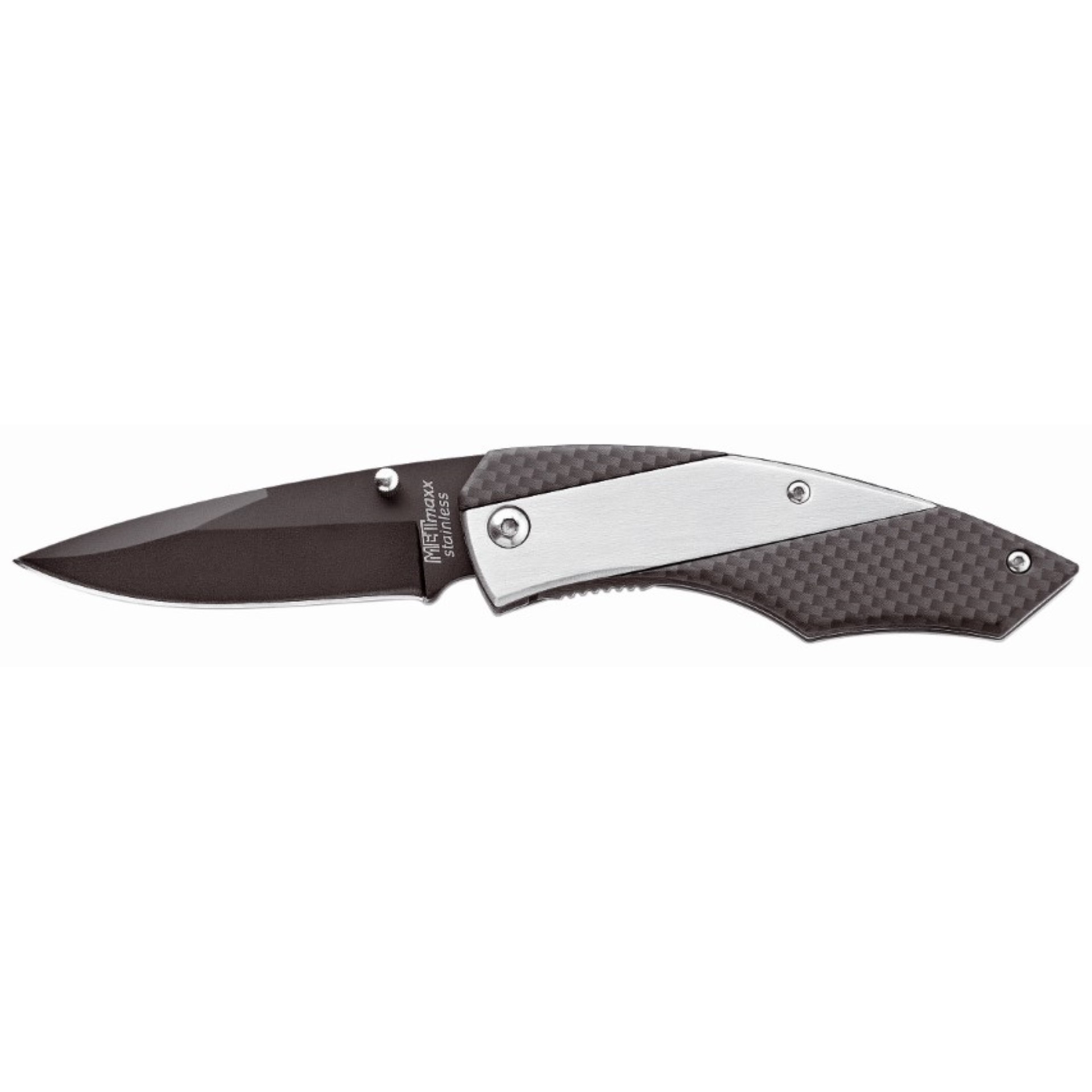 Metmaxx® Taschenmesser "SliderProCarbon" - silber-975