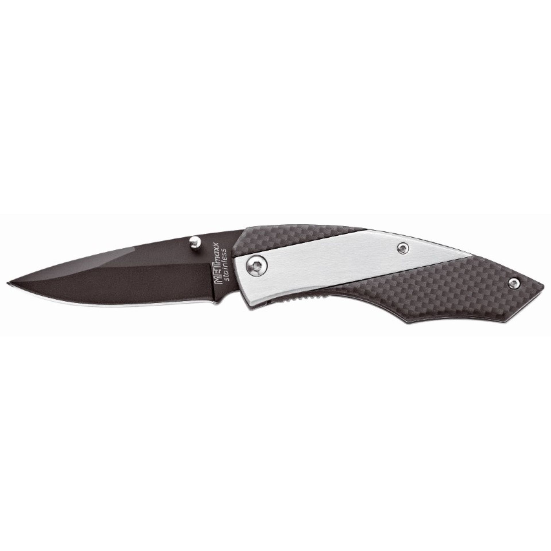 Metmaxx® Taschenmesser "SliderProCarbon" - silber-975