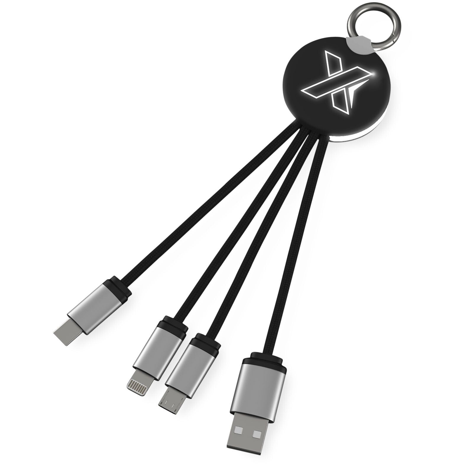 SCX.design C16 Kabel mit Leuchtlogo - schwarz -  weiss-624