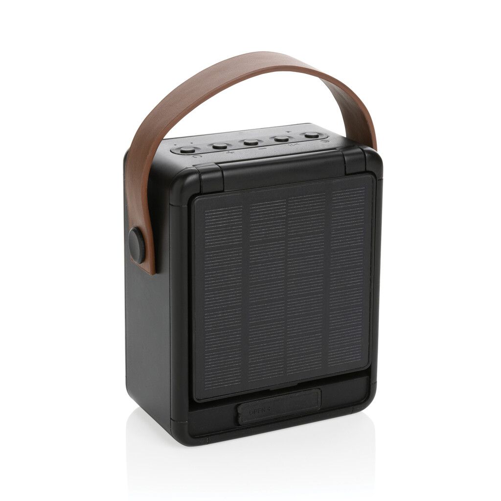 Skywave 12W Solar-Lautsprecher aus RCS recyceltem Kunststoff - schwarz-166