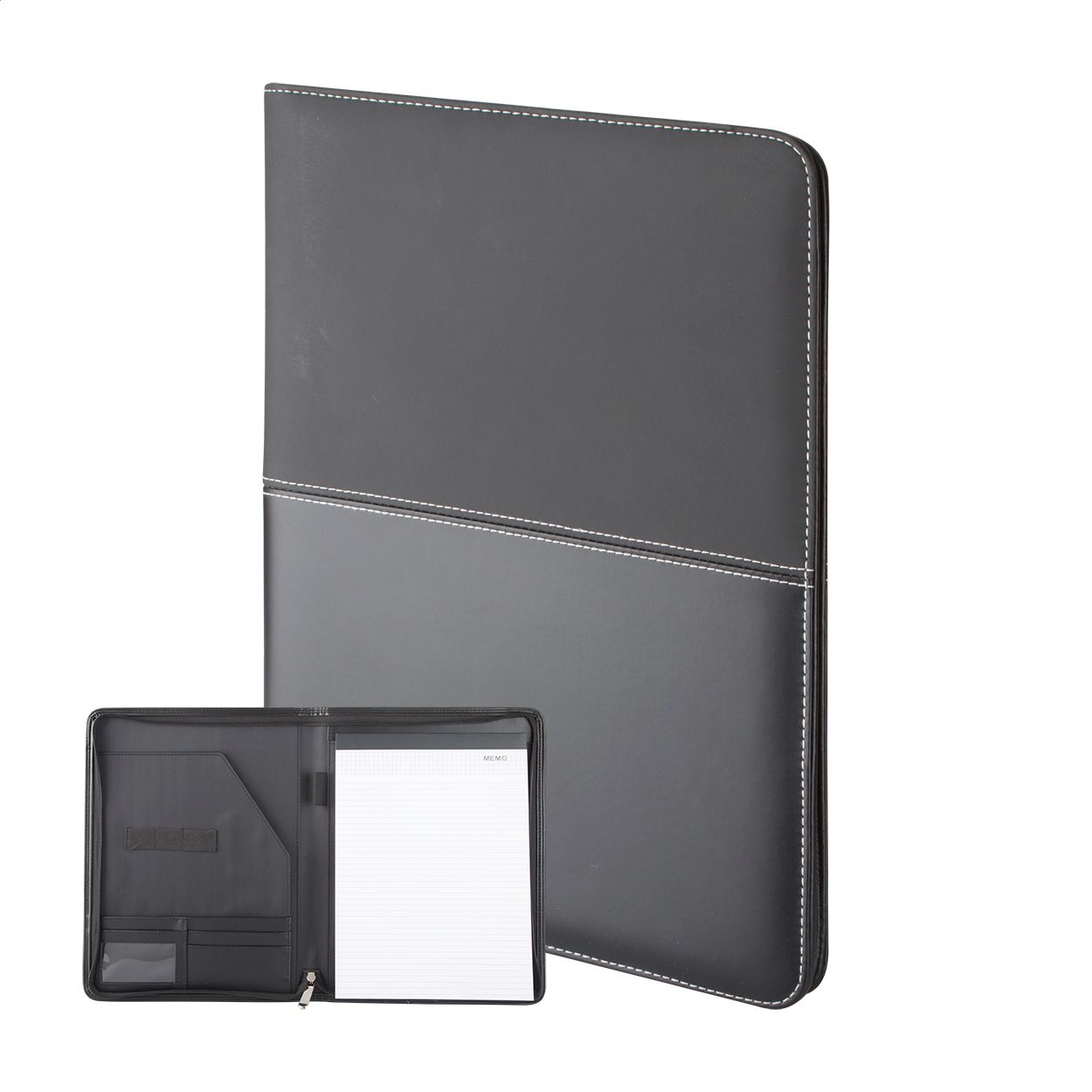 Dokumentenmappe Duotone Zip - schwarz-492