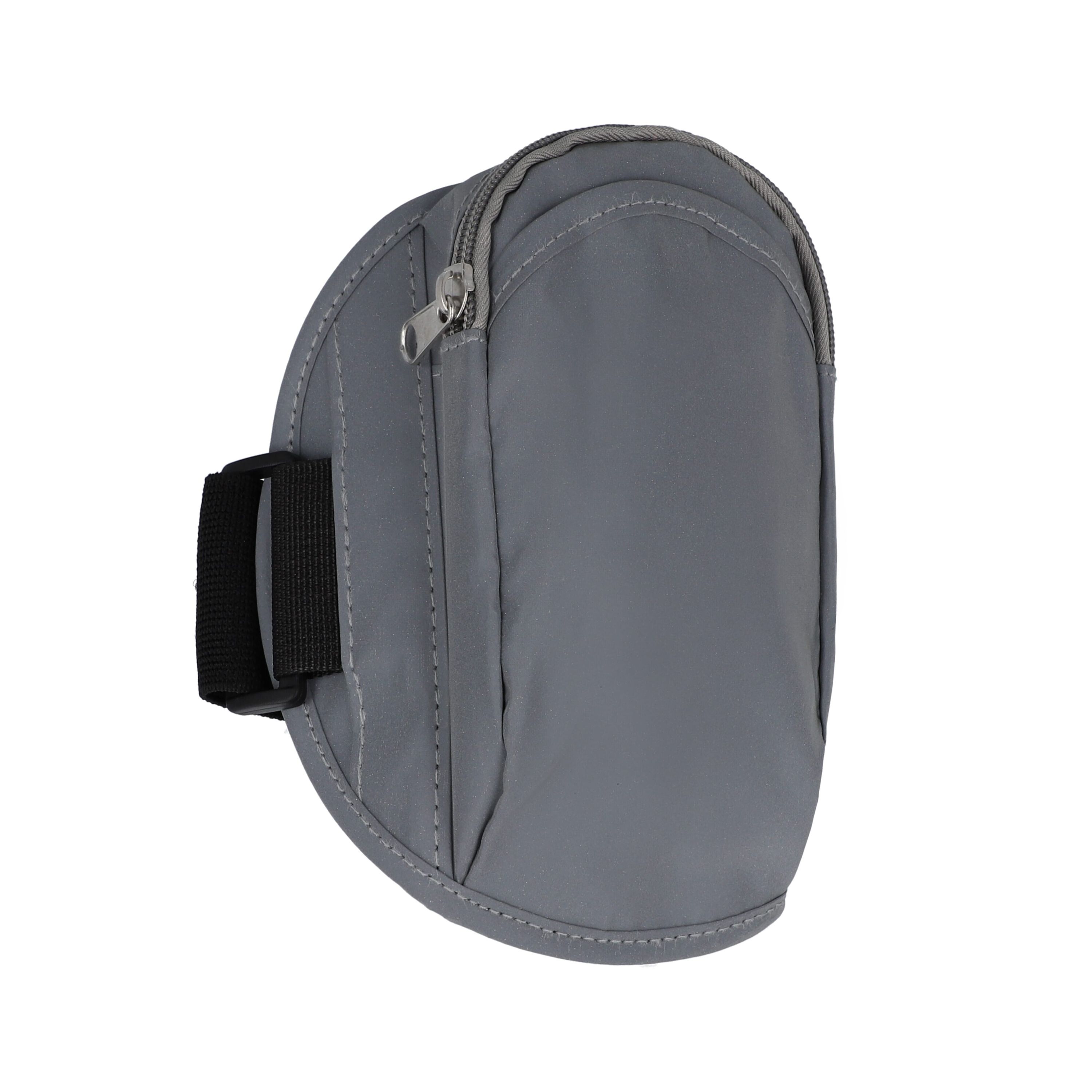 Reflektierendes Sportarmband mit Tasche - grau-498