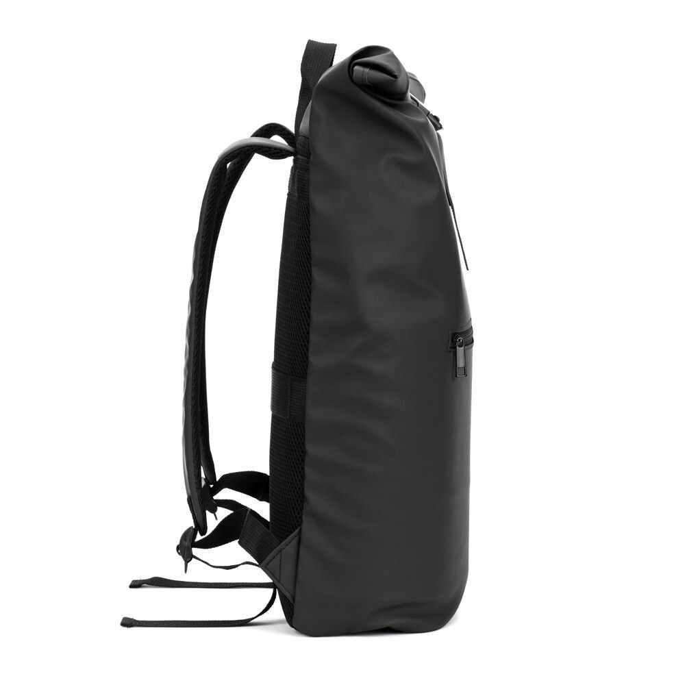 PORTLAND Roll-Top-Rucksack aus PU mit Laptopfach, 16“ - schwarz-638