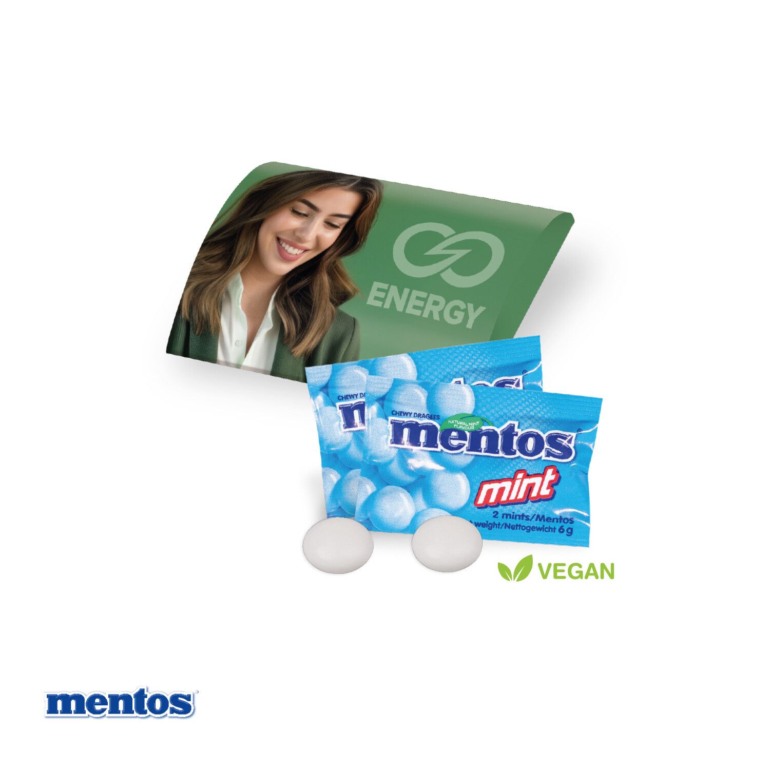 Werbebriefchen "Fresh” mit  Mentos Mint-682