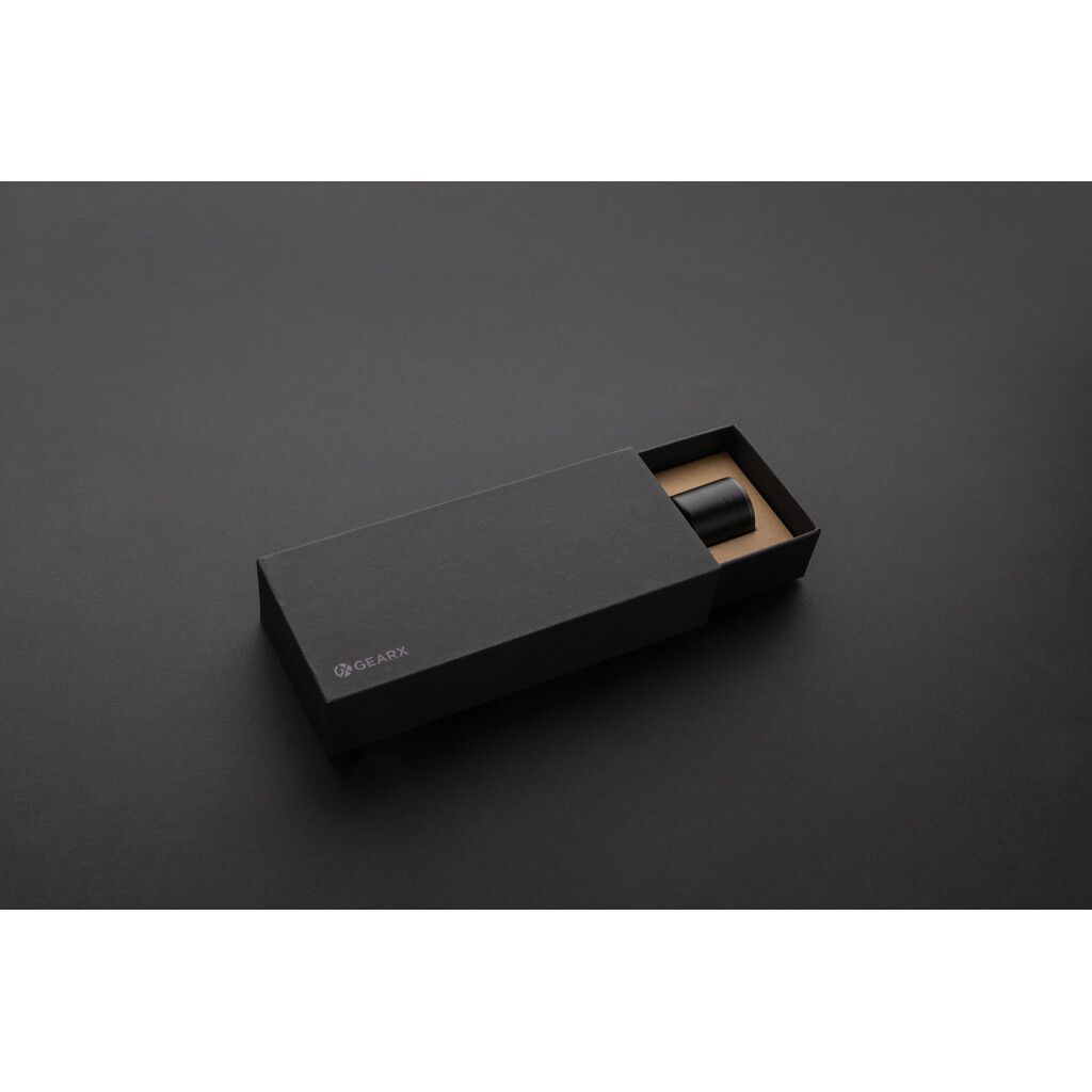 Große Gear X Taschenlampe aus RCS recycelt. Alu mit USB-Akku - schwarz-909