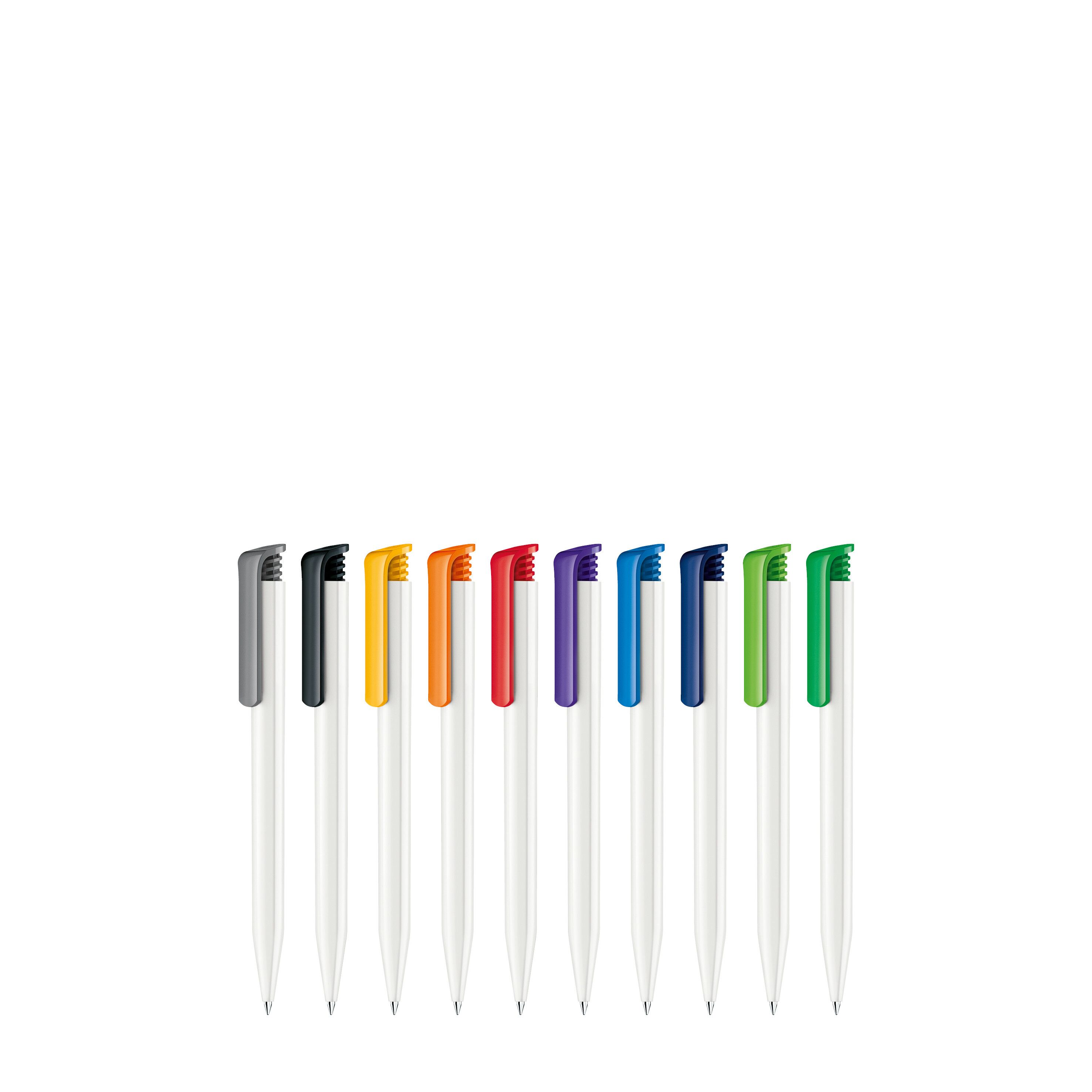 Super Hit Polished Basic Druckkugelschreiber - weiß - rot-152