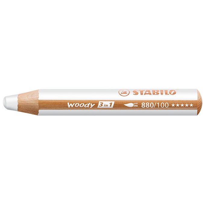 STABILO woody 3 in 1 Farbstift - weiß-346