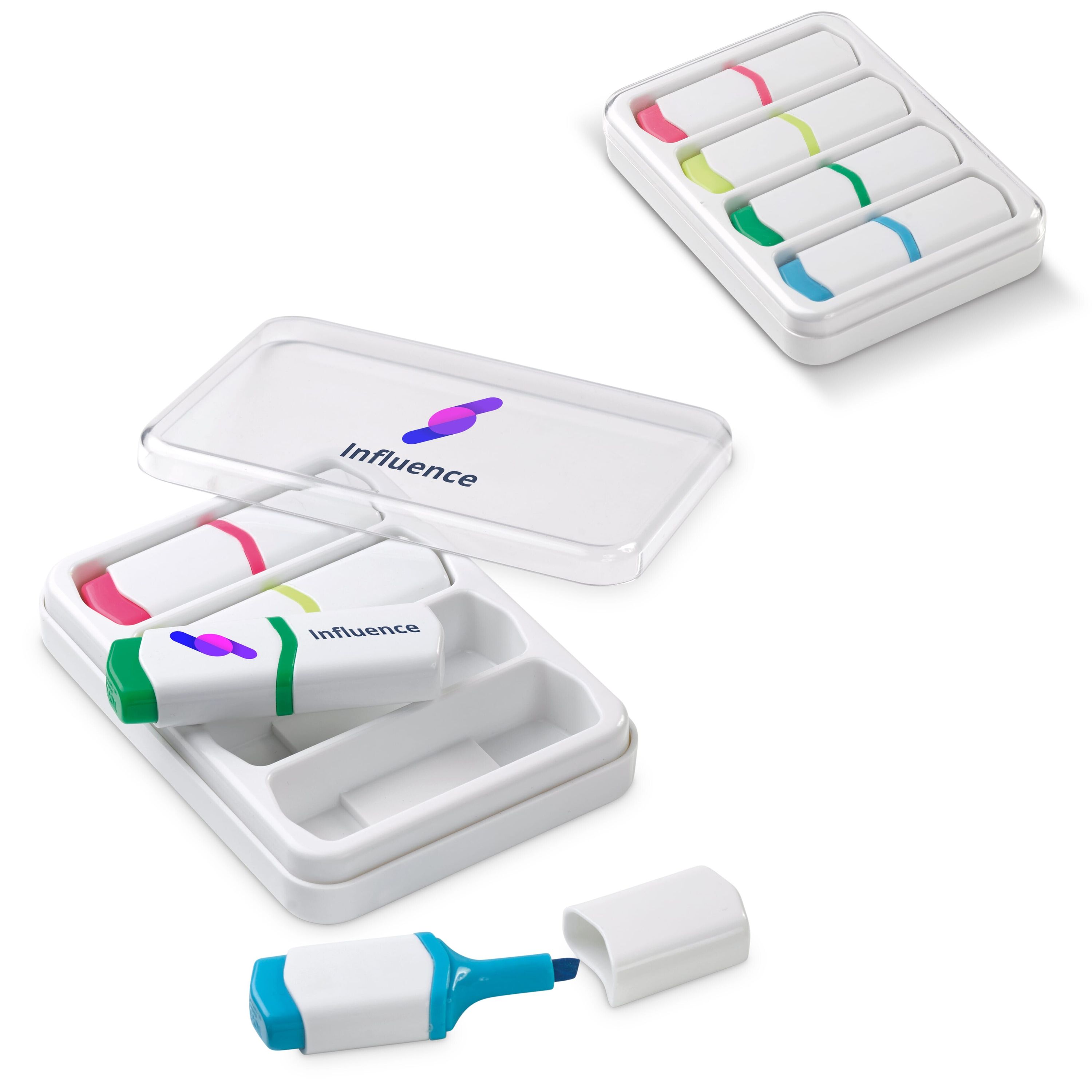 Textmarkter Set 4St. 75mm - weiss-203