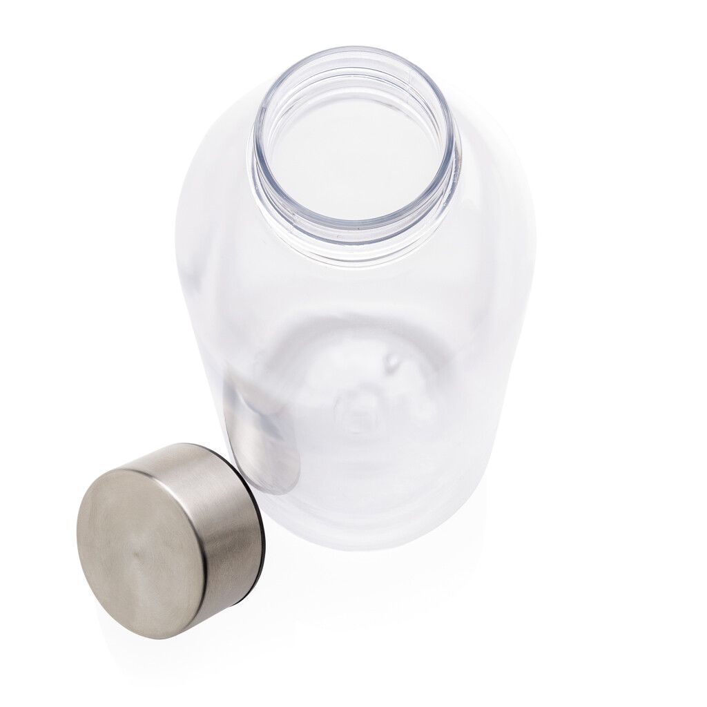 Auslaufsichere Trinkflasche mit Metalldeckel - transparent-942