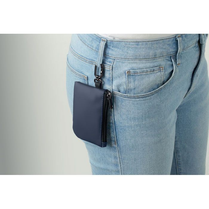 Schlüsseletui PU mit Karabiner GUARDO - marineblau-50