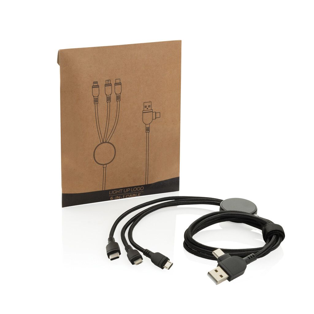 Light-Up Logo 6-in-1 Kabel - schwarz-97