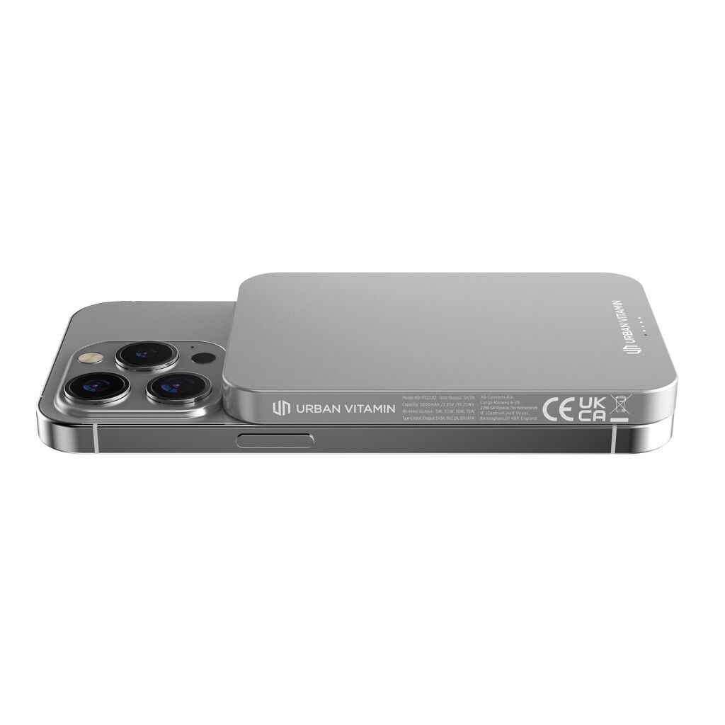 Urban Vitamin Richmond 5000mAh Powerbank aus RCS Plastik/Alu - silber-452
