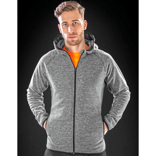 Men´s Microfleece Hoodi - marl grey - black-632