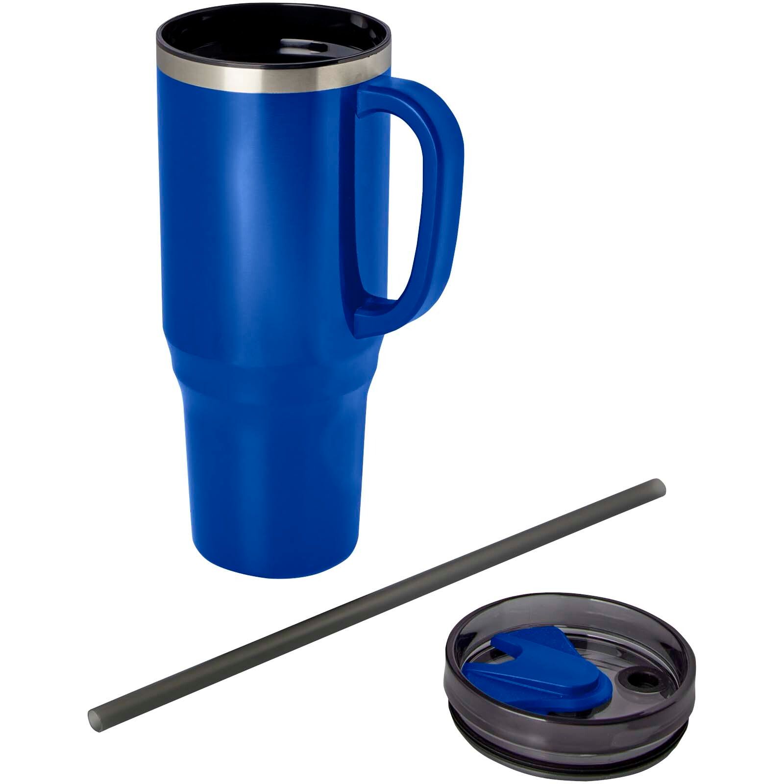 Melbourne 1200 ml RCS-zertifizierter Isolierbecher mit Strohhalm - royalblau-913