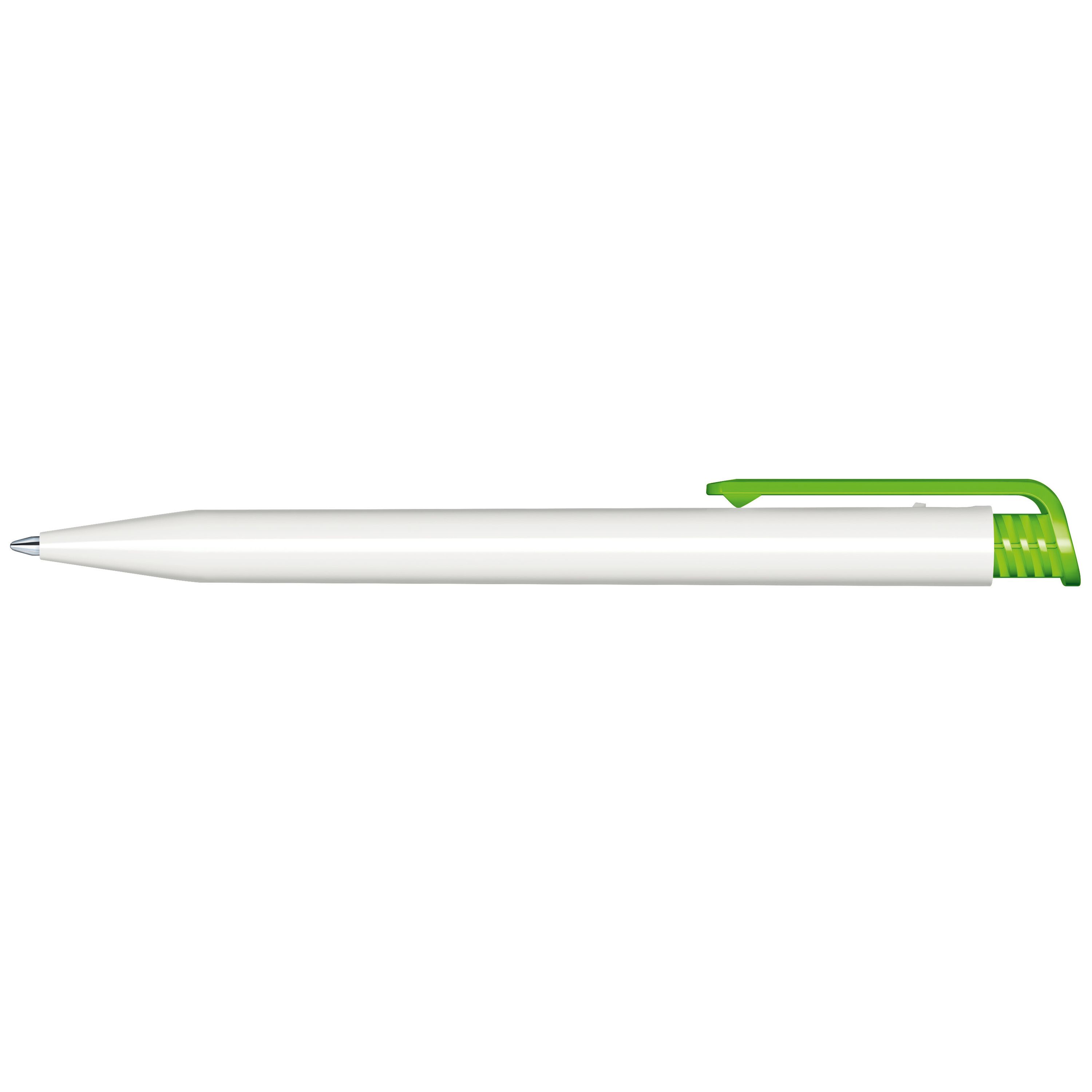 Super Hit Polished Basic Druckkugelschreiber - weiß - hellgrün-124