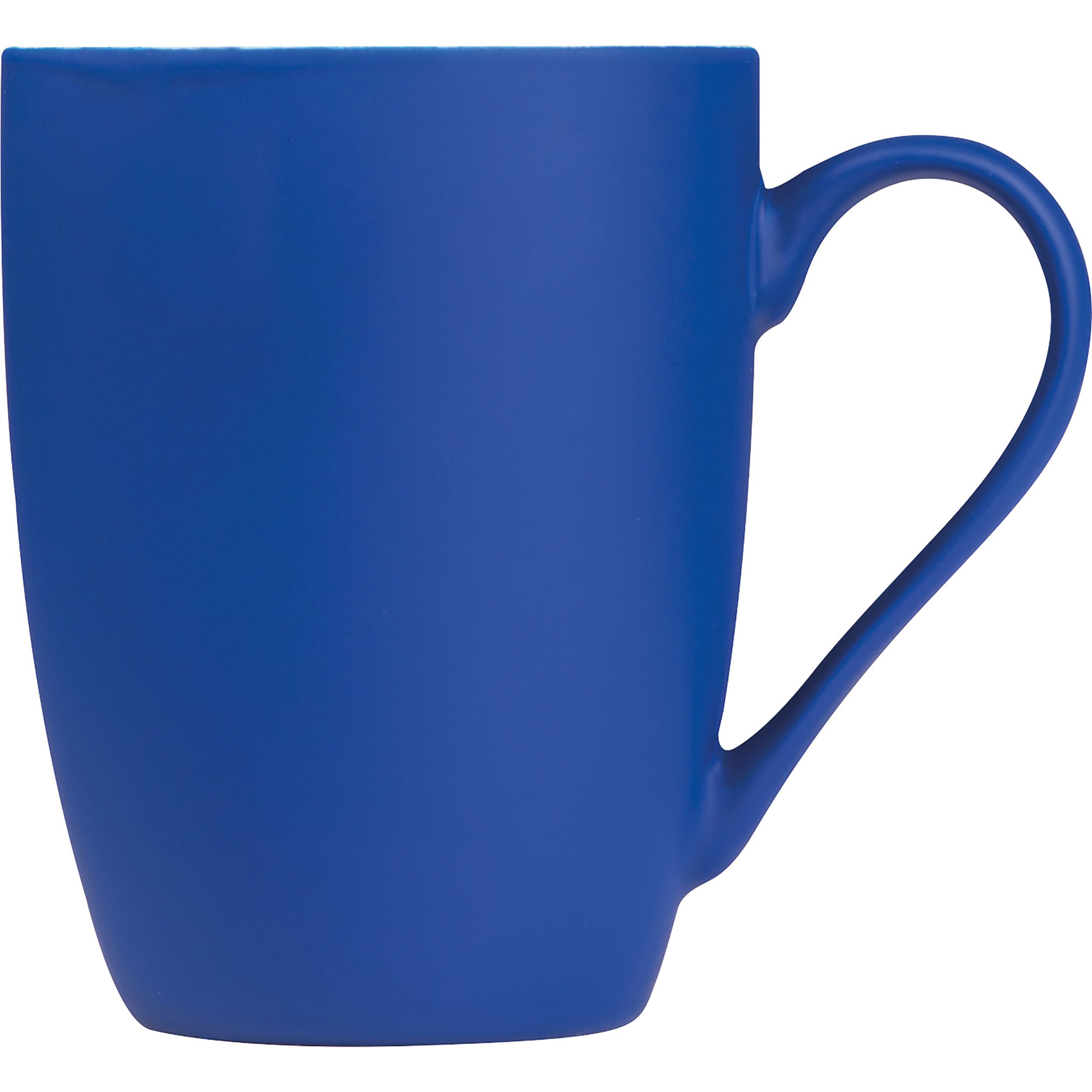 Tasse aus Porzellan, außen gummiert, 300ml - blau-961
