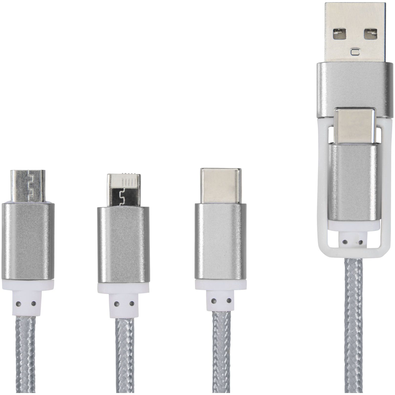 Versatile 5-in-1-Ladekabel - silber-391