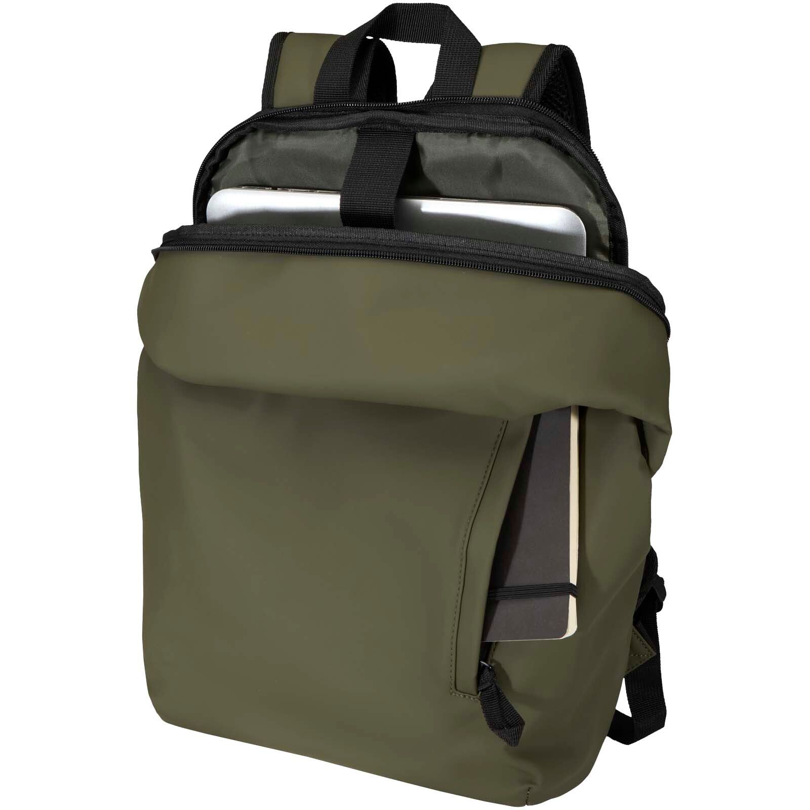 Resi Plus 15" GRS recycelter diebstahlsicherer Rucksack 18L - waldgrün-99
