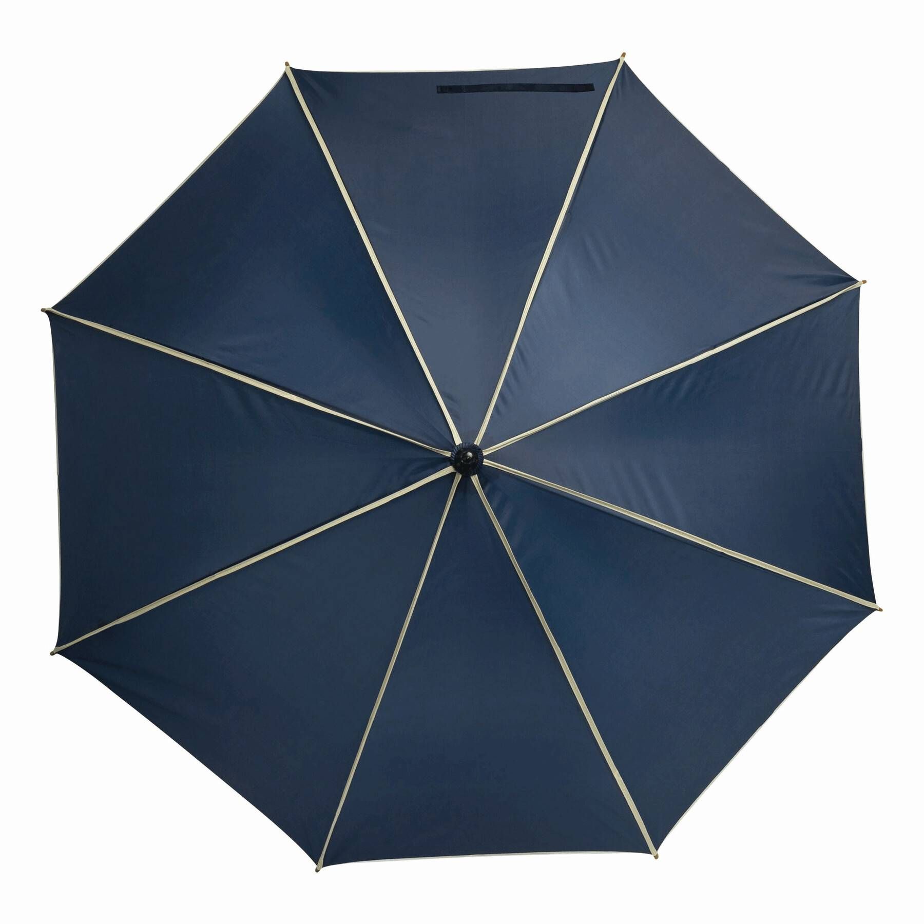 Automatik-Holzstockschirm WALTZ - beige - marineblau-537