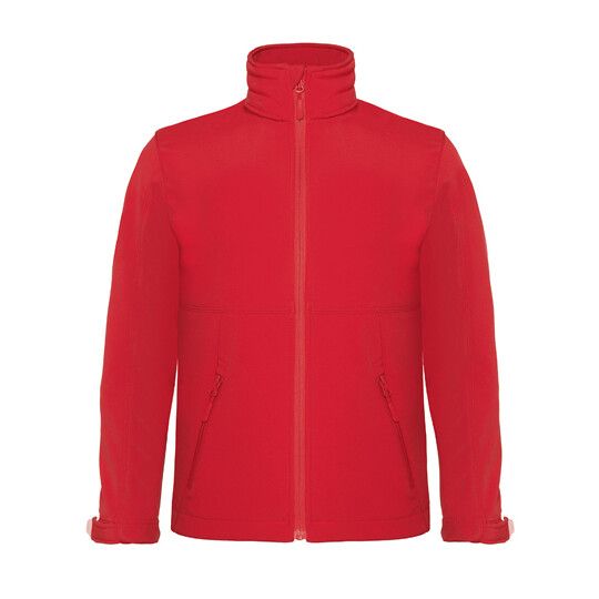 Kids´ Hooded Softshell Jacket - red - 5/6 (110/116)-515