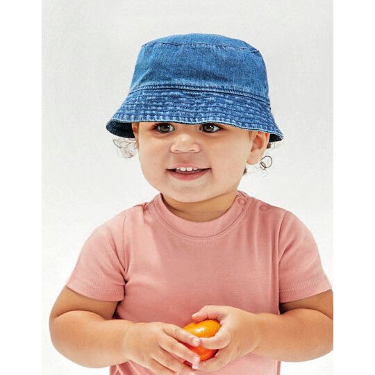Baby Denim Bucket Hat - denim blue-160