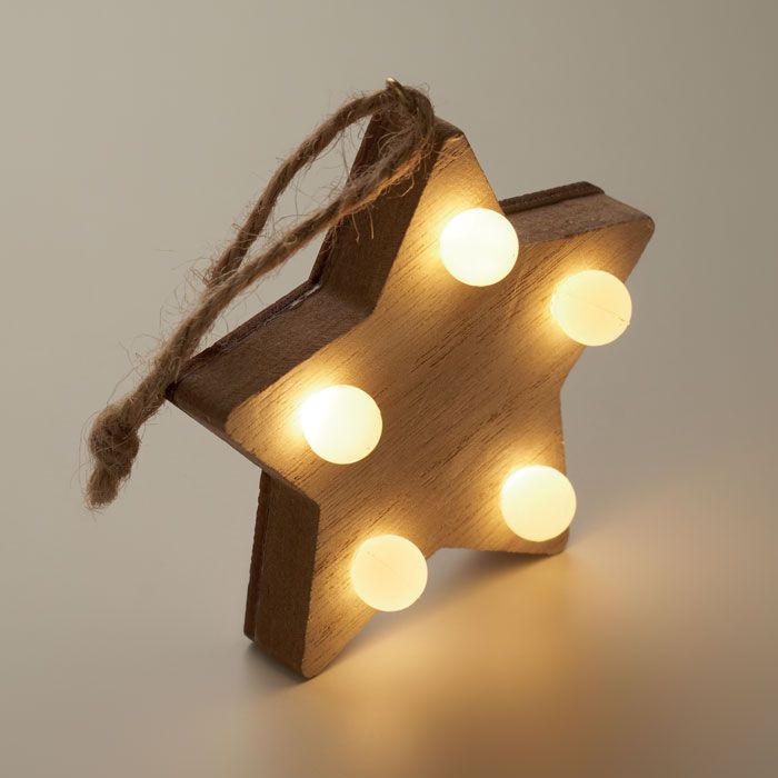 Anhänger aus Holz mit LED LALIE - holz-988