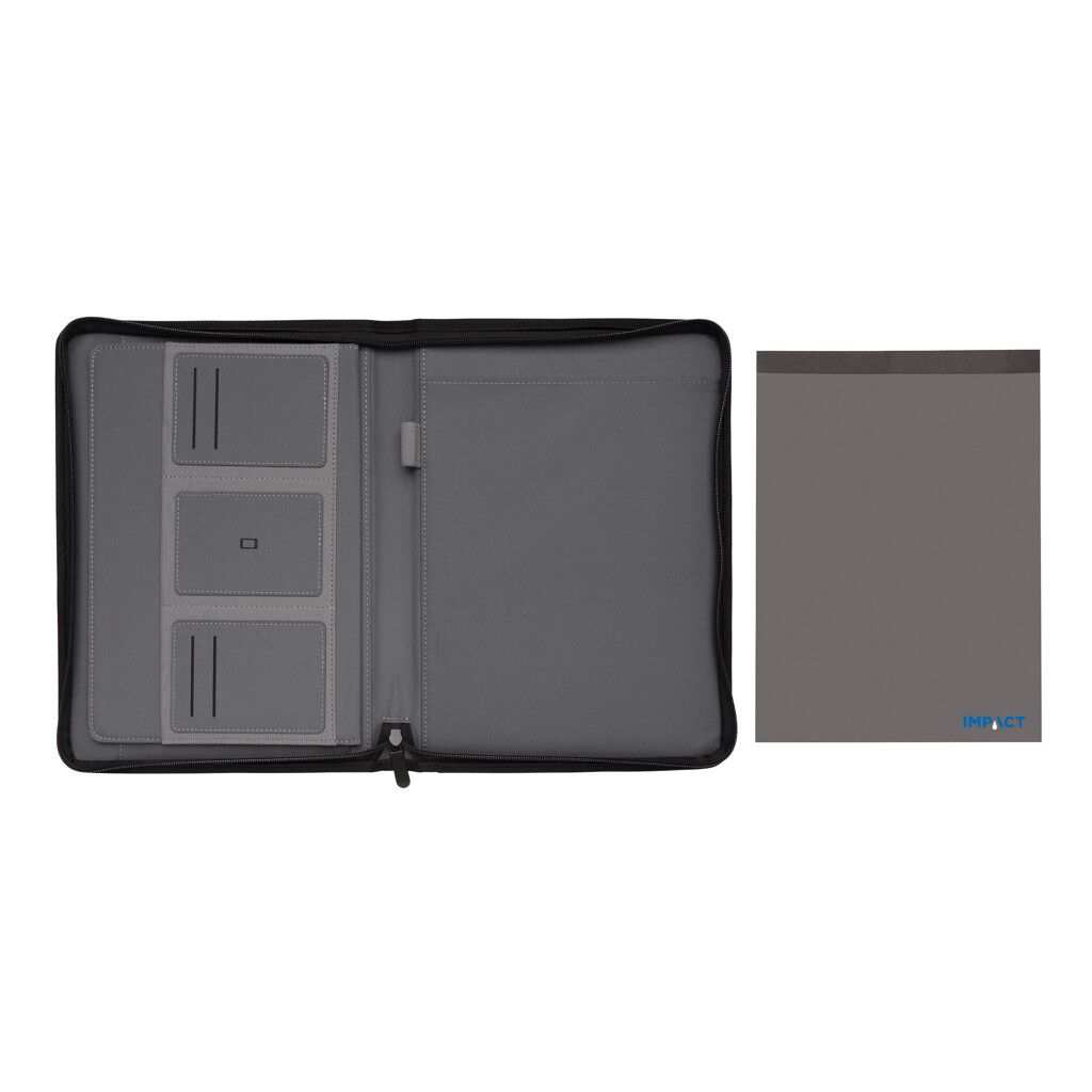 Impact AWARE™ RPET A4 Portfolio mit Reißverschluss - anthrazit-972