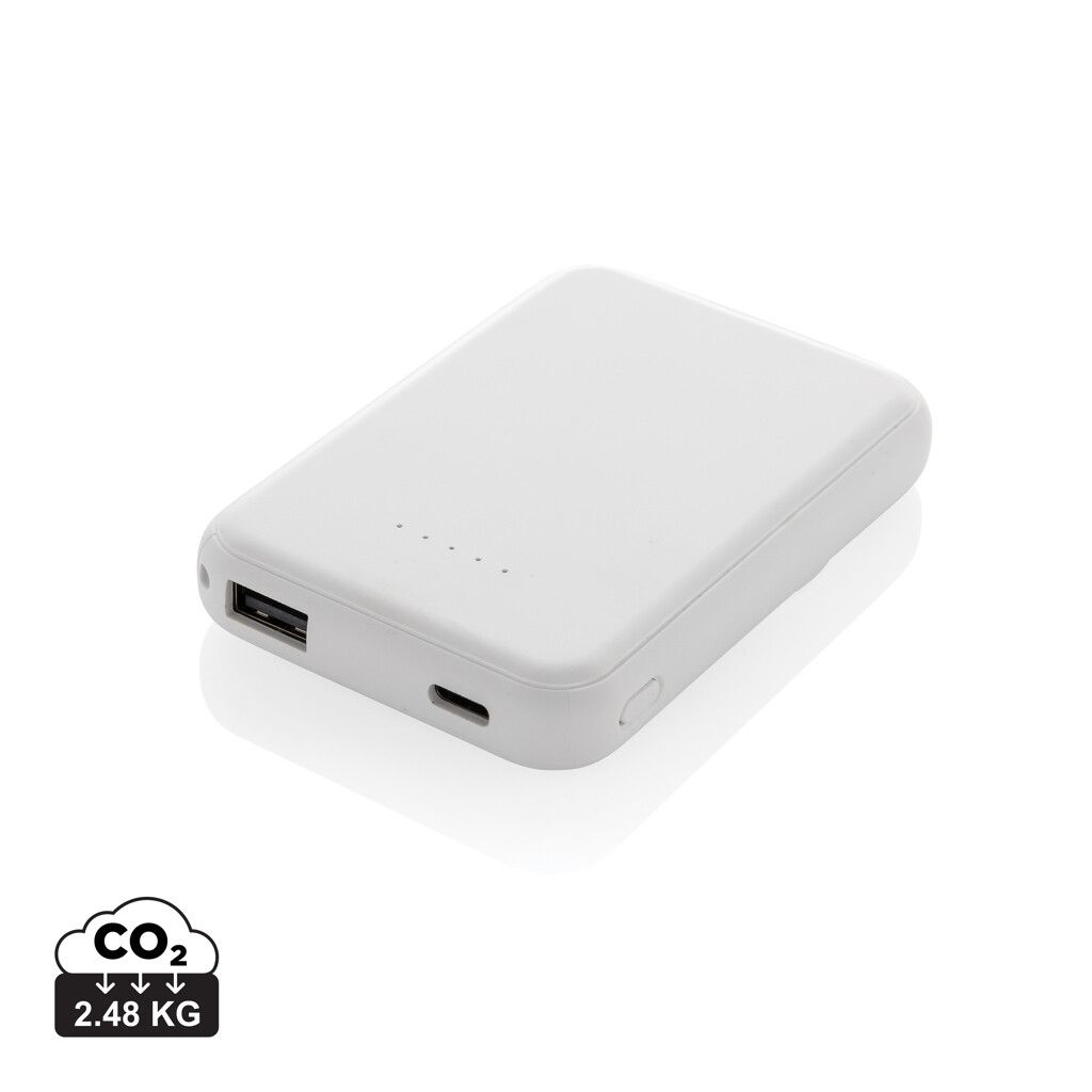 Stellar 5.000mAh 5W magnetische Powerbank aus RCS rec. ABS - weiß-576