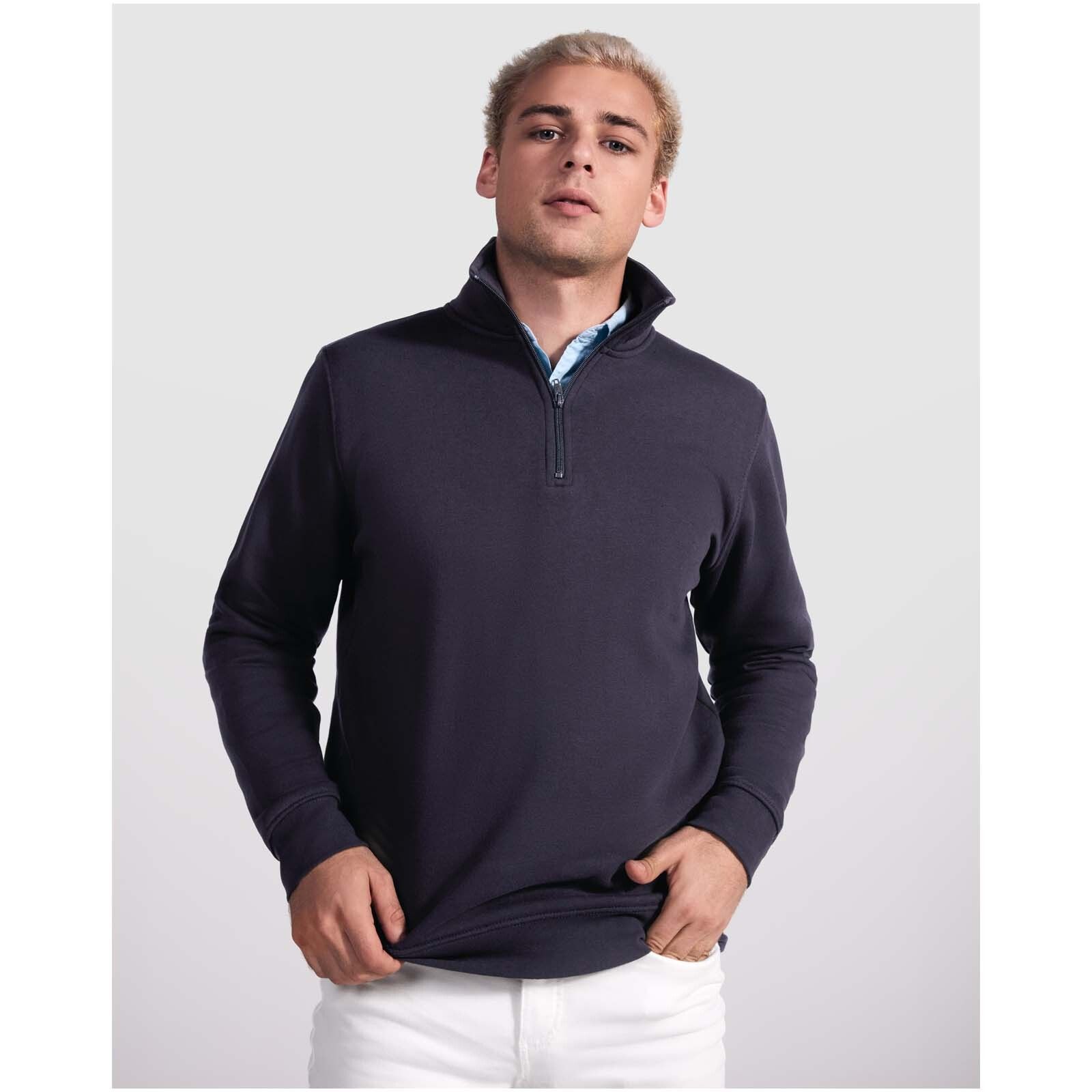 Aneto Pullover mit Viertelreißverschluss - granatrot - M-832