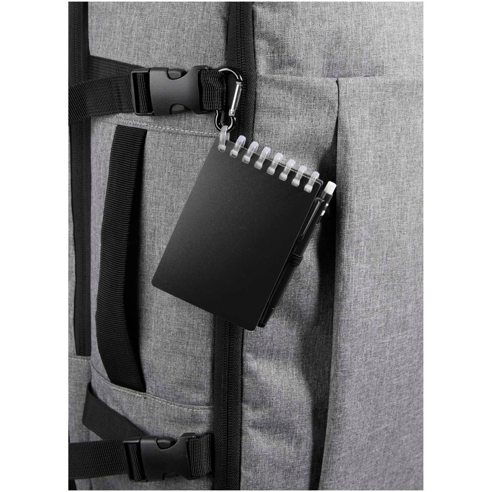 Lig Mini Recyceltes Outdoor-Softcover Notizbuch und Kugelschreiber Set (schwarze Mine) - schwarz-104