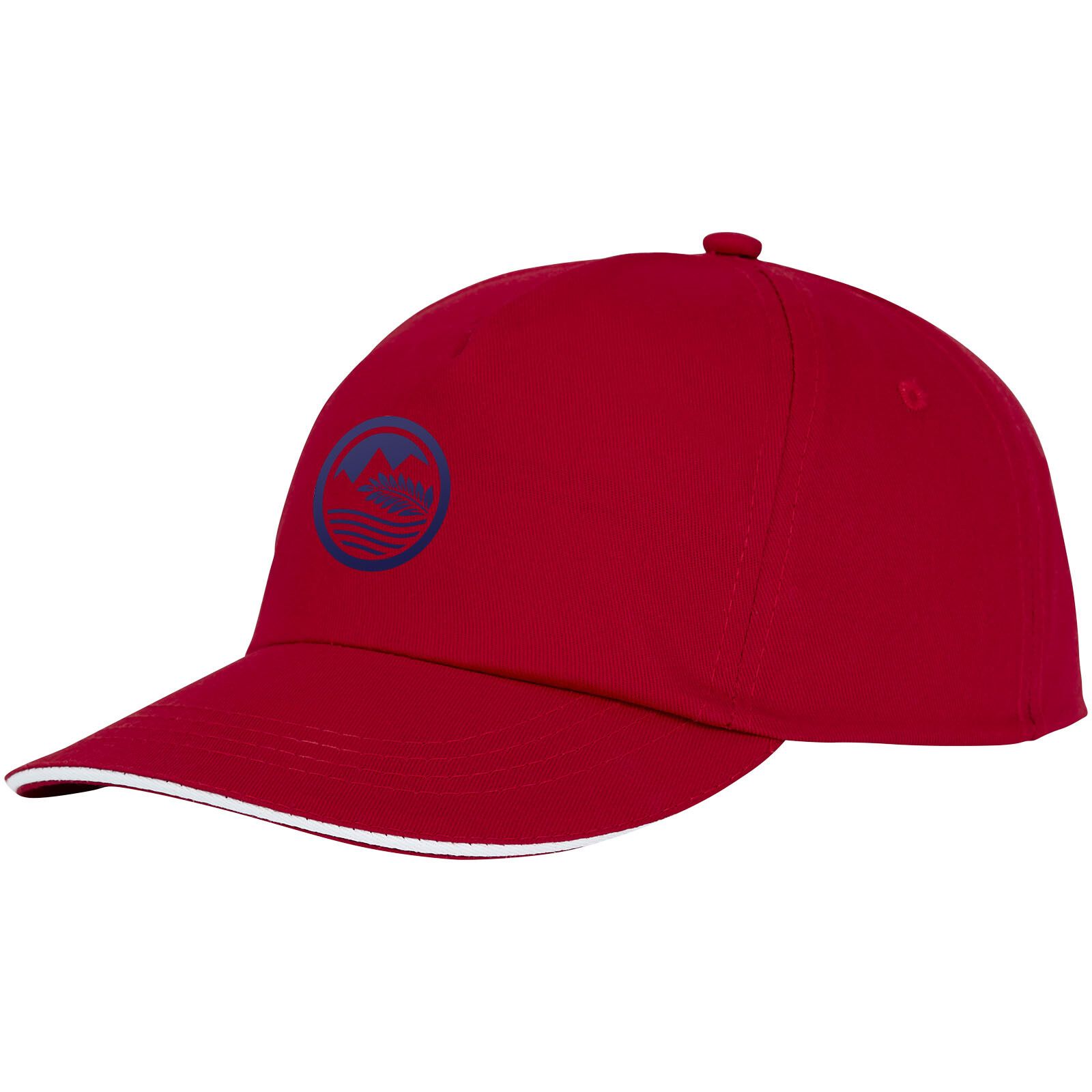 Styx Cap mit 5 Segmenten und Sandwichschirm - rot - 0-701