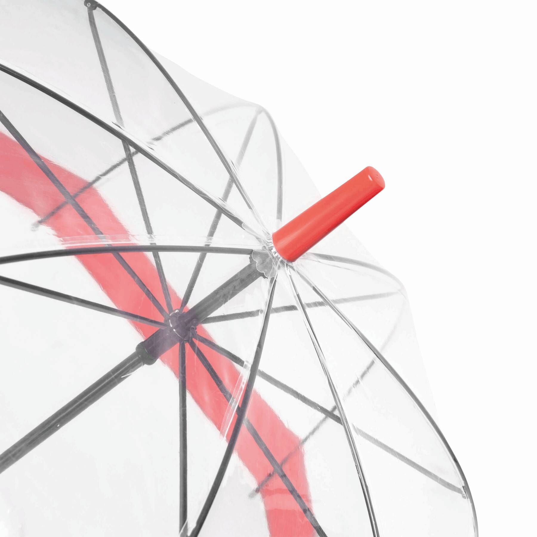 Glockenschirm HONEYMOON - rot - transparent-676