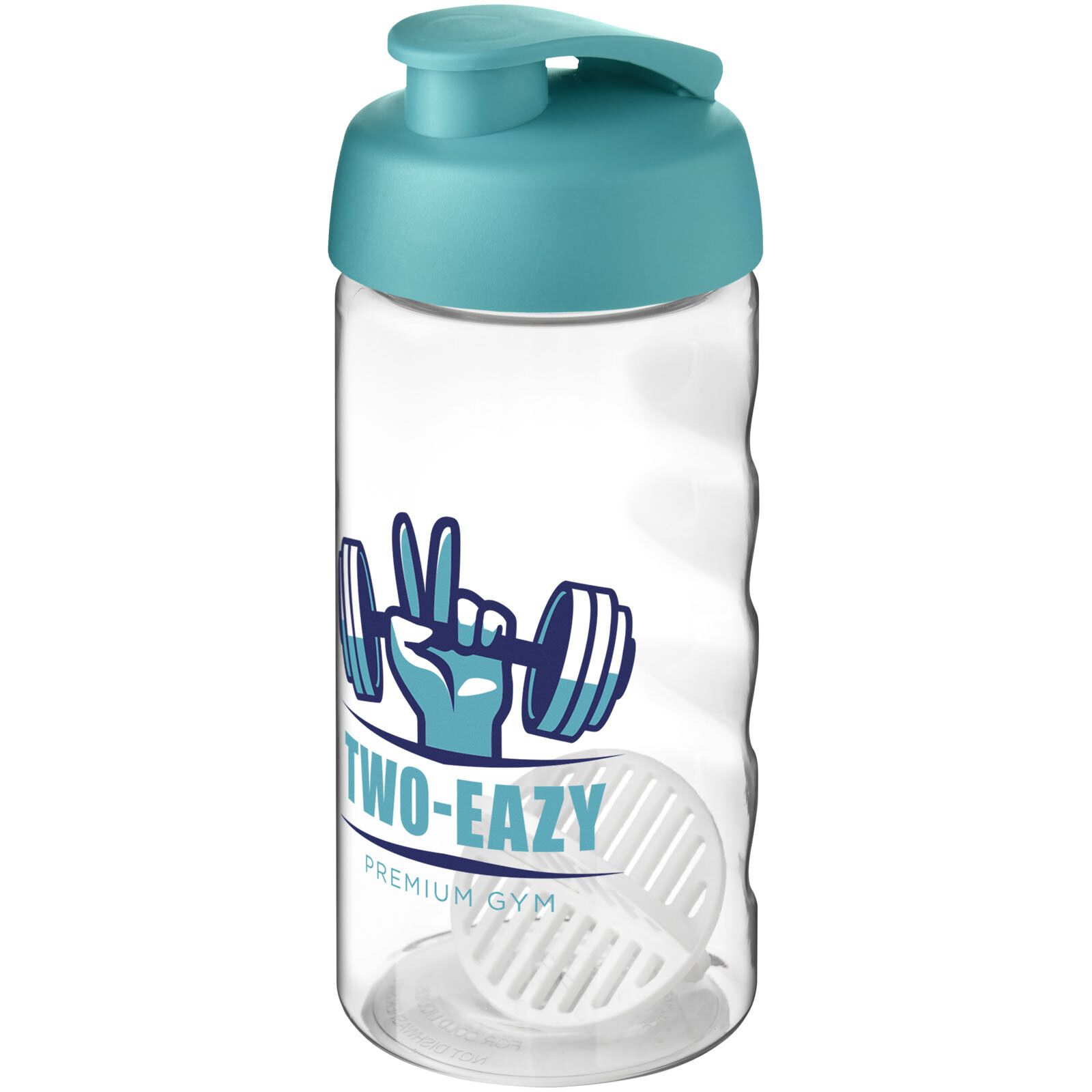 H2O Active Bop 500 ml Shakerflasche - aquablau -  transparent-986