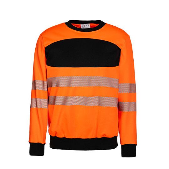 EOS Hi-Vis Workwear Sweatshirt With Printing Area - signal orange - black-767