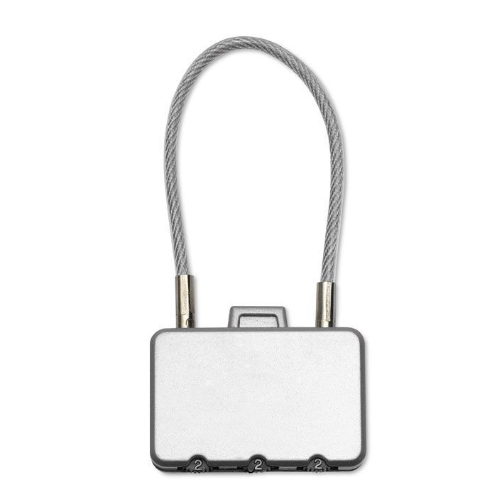 Kofferschloss THREECODE - mattsilber-254