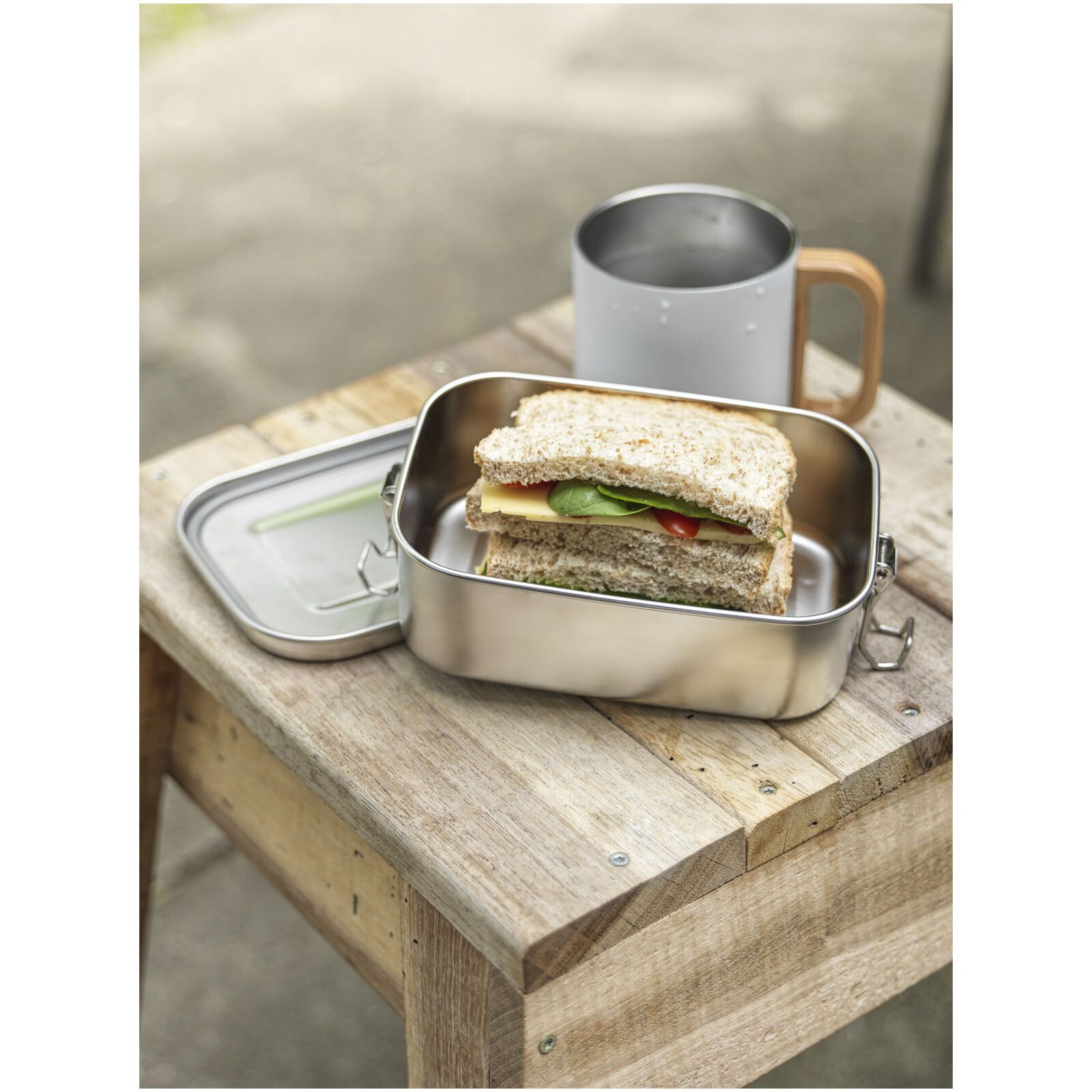 Titan 750 ml Lunchbox aus recyceltem Edelstahl - silber-59