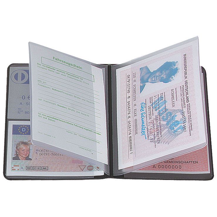 CreativDesign® Ausweistasche "4-fach" Normalfolie - schwarz-831
