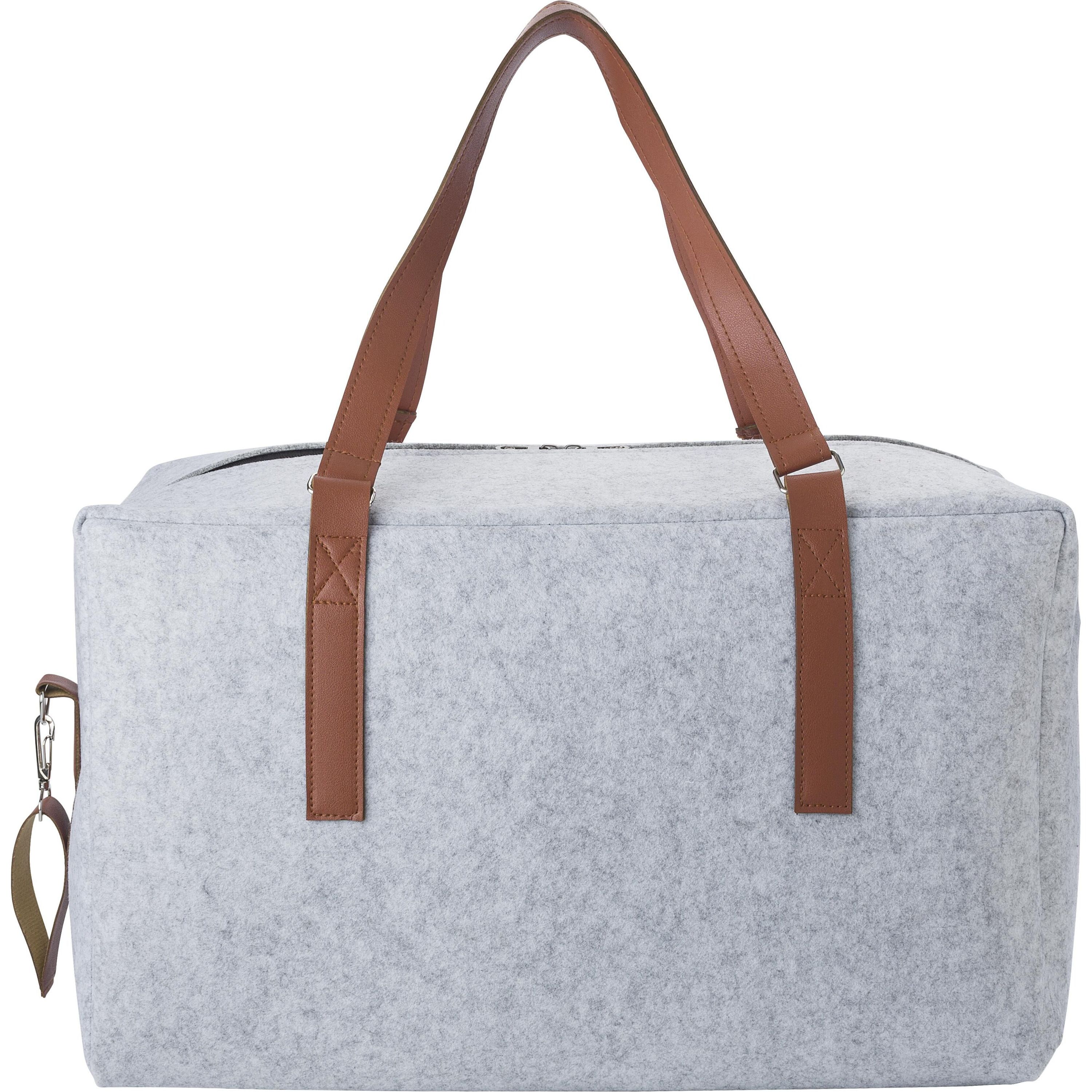 rPET-Filz-Reisetasche Natalie - hellgrau-573